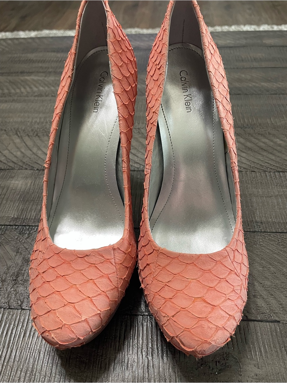 Calvin Klein Coral Textured Scale-Pattern Pump - Women's Heels